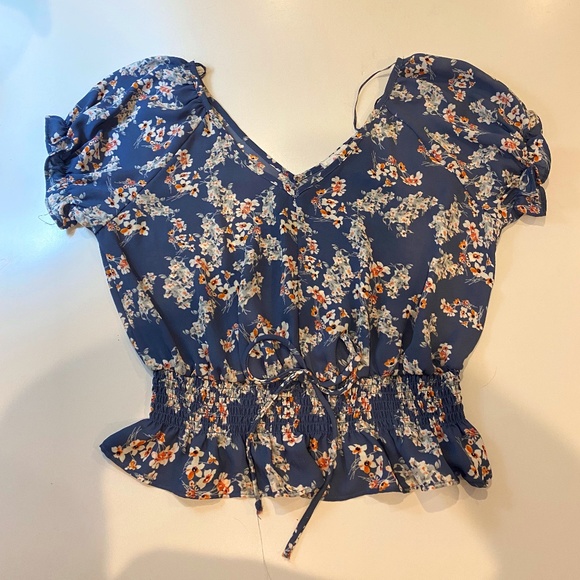 Sienna Sky Tops - Sienna Sky Cropped Women's Boho Summer Floral Blouse/Dressy Top